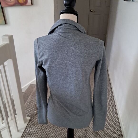 Lululemon Women Activewear Jacket 6 Gray In Stride Logo Full Zip Running Pockets - Picture 5 of 8